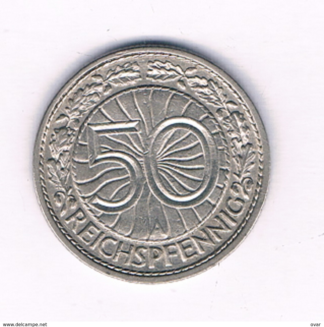 50 PFENNIG 1928 A   DUITSLAND /1519/ - 50 Rentenpfennig & 50 Reichspfennig