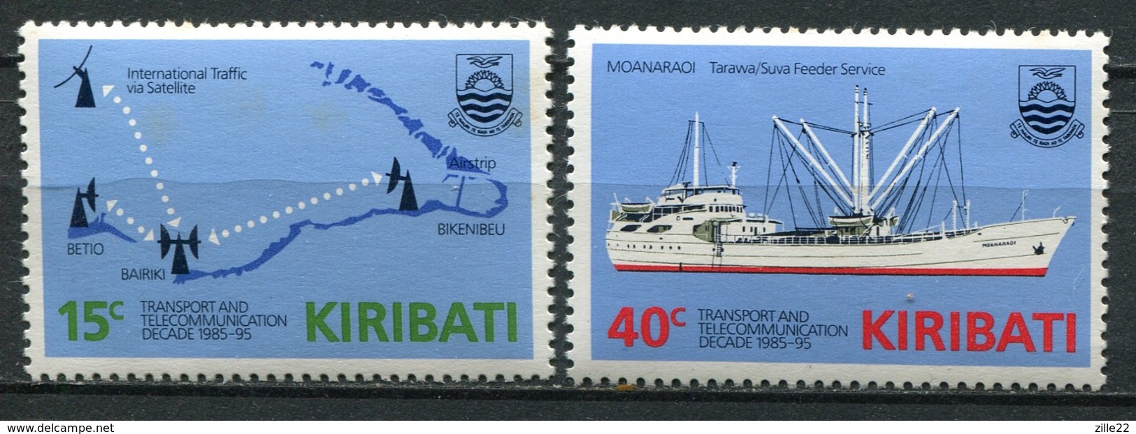 Kiribati Mi# 468-9 Postfrisch MNH - Ships - Kiribati (1979-...)