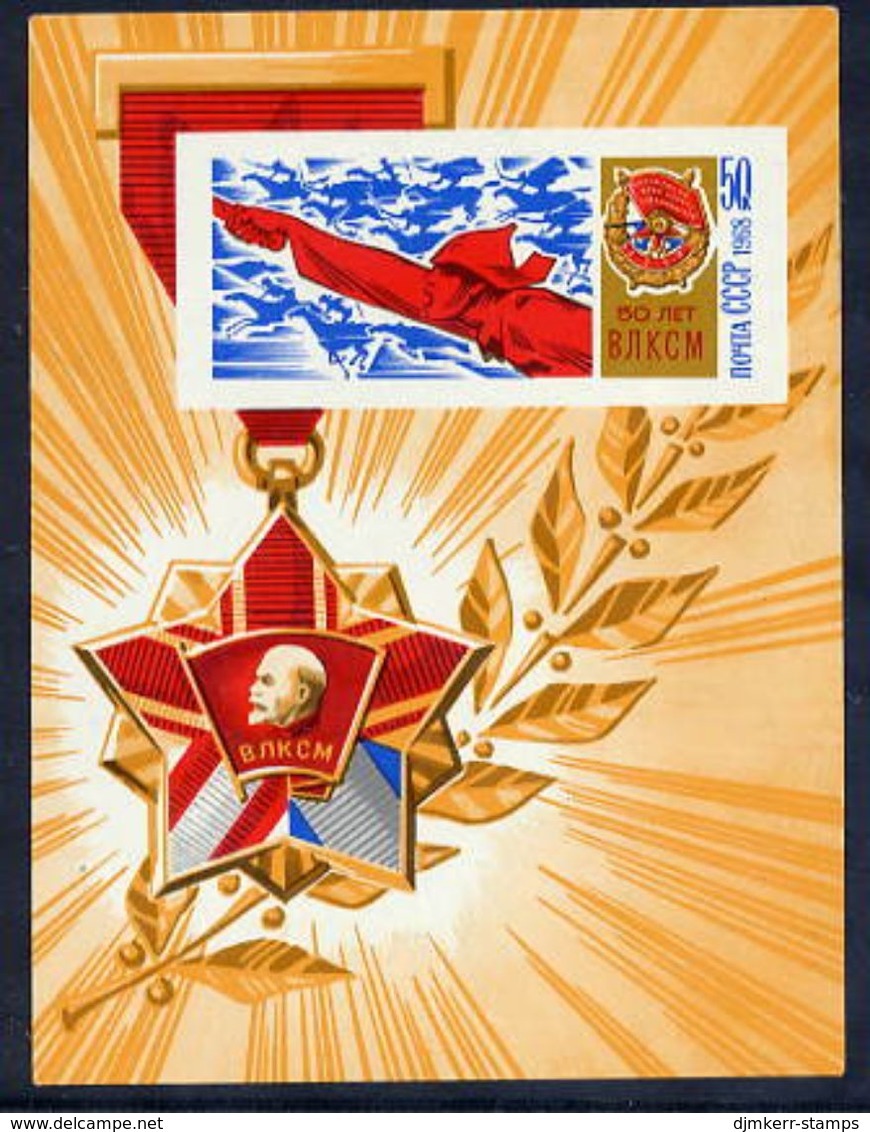 SOVIET UNION 1968 Komsomol Anniversary Block MNH / **.  Michel Block 52 - Nuovi
