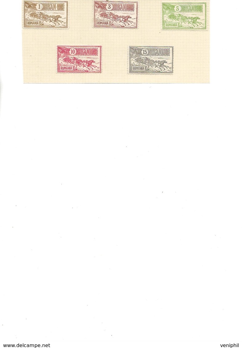 ROUMANIE - TIMBRES N° 137 A 141 - NEUF CHARNIERE -ANNEE 1903 - COTE :20 € - Unused Stamps
