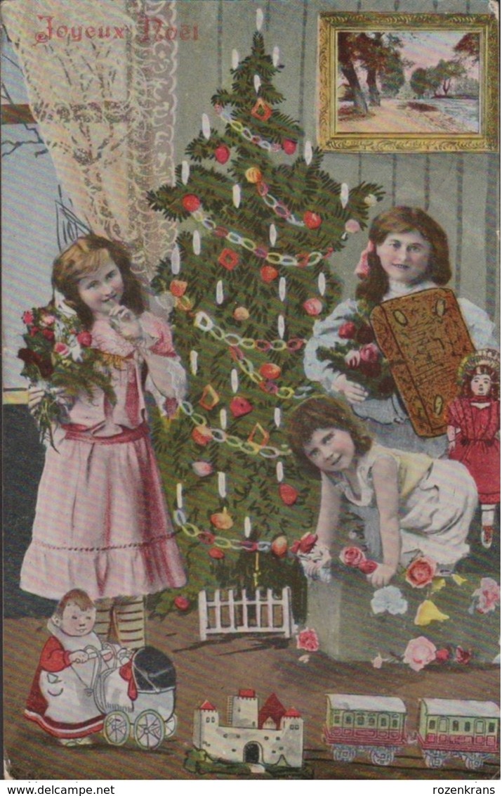 Joyeux Noel Vroolijk Vrolijk Kerstmis Christmas Kinderen Enfants Children Carte Fantaisie Fantasie CPA 1911 Speelgoed - Sonstige & Ohne Zuordnung