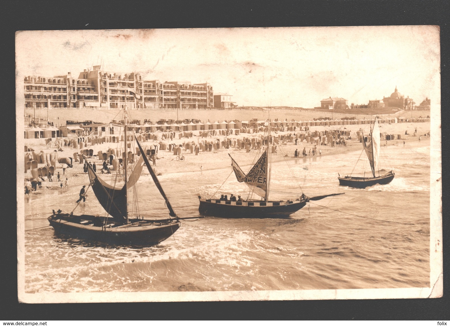 Scheveningen - Fotokaart J. H. Misset, Fotografie, Scheveningen - Boten - Scheveningen