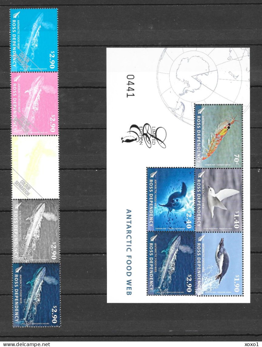 Ross 2013 NEW ZEALAND MiNr. 134 - 138 (Block 10) ANIMALS MARINE MAMMALS WHALES BIRDS  FOLDER RR MNH **  150,00 € - Ungebraucht