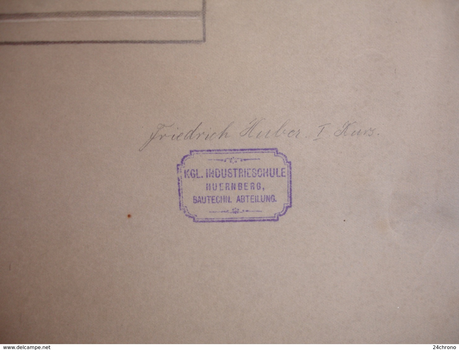 Kgl. Industrieschulen, Nuernberg, Bautechn. Abteilung., 1903, Friedrich Huber, Fusain, Acanthe Et Corne D'Abondance - Pasteles