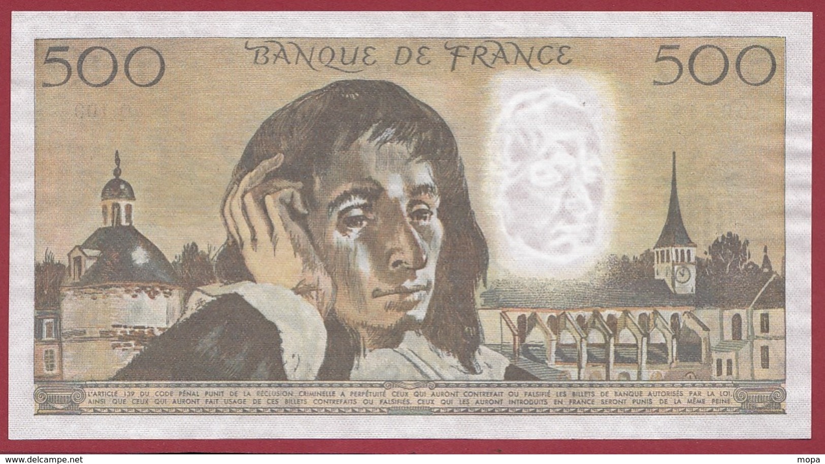 500 Francs "Pascal" Du 03/04/1980.B---SUP---ALPH .Q.109 - 500 F 1968-1993 ''Pascal''