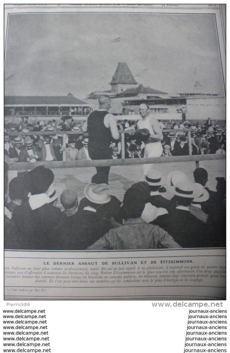 1906 L'ART DU COUP DE PIED AU RUGBY -  BOXE DERNIER ASSAUT DE SULLIVAN - BOXE EN AMERIQUE - CERCLE HOCHE - LUTTE - Autres & Non Classés