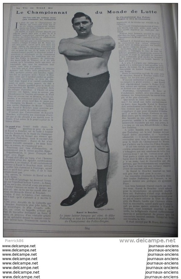 1906 L'ART DU COUP DE PIED AU RUGBY -  BOXE DERNIER ASSAUT DE SULLIVAN - BOXE EN AMERIQUE - CERCLE HOCHE - LUTTE - Autres & Non Classés