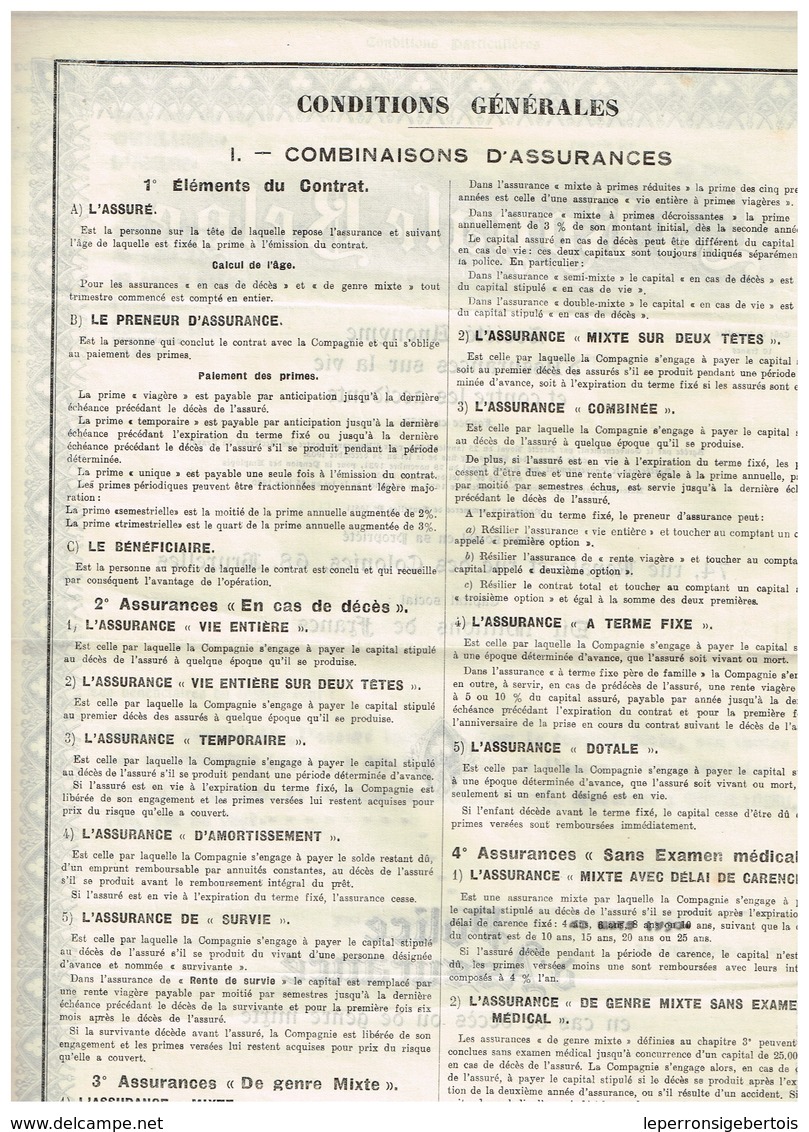 Titre Ancien - La Royale Belge - Société Anonyme D'Assurances Sur La Vie Et Contre Les Accidents - Contrat De 1936 - Banque & Assurance