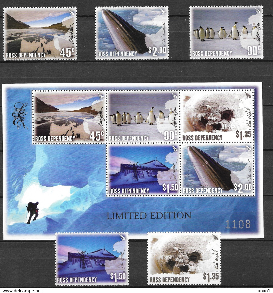 Ross 2005 MiNr. 94 - 98 (Block 1) NEW ZEALAND LIMITED EDITION ANIMALS MARINE MAMMALS WHALES BIRDS 5v + 1 MNH** 413,00 € - Ungebraucht