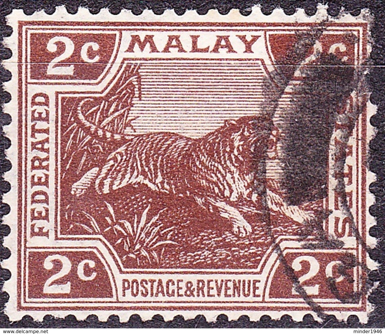 MALAYA 1925 2 Cents Brown SG54 Used - Malayan Postal Union