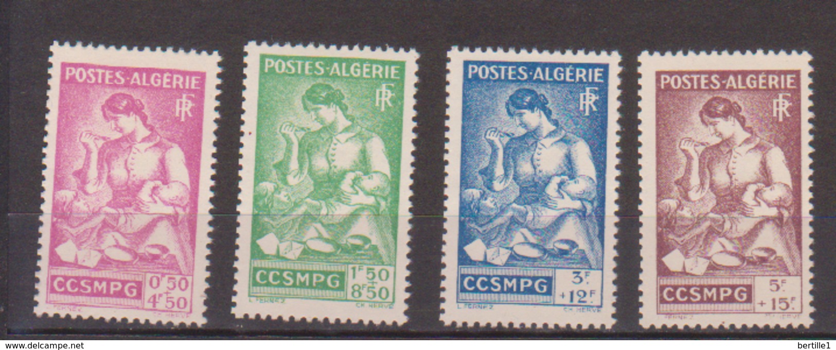 ALGERIE          N°  YVERT    205/208  NEUF SANS CHARNIERE      ( Nsch 02/21 ) - Unused Stamps