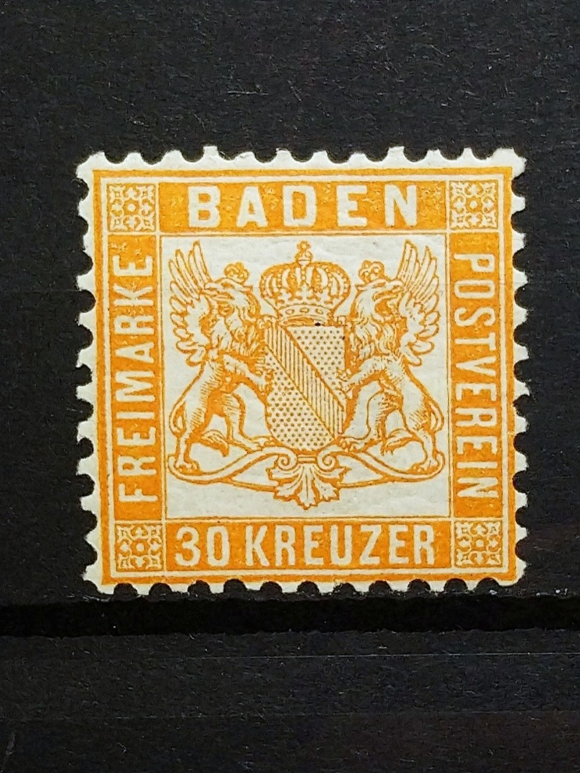 Altedeutschland Baden Mi-Nr. 22 B Postfrisch Mit Falz - Other & Unclassified