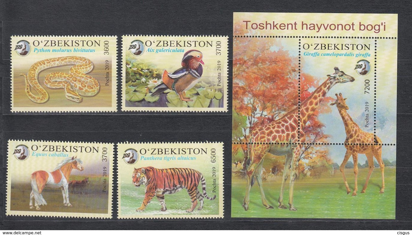 Uz 1350-54 Bl.94 Uzbekistan Usbekistan 2019 Zoo Of Tashkent - Usbekistan