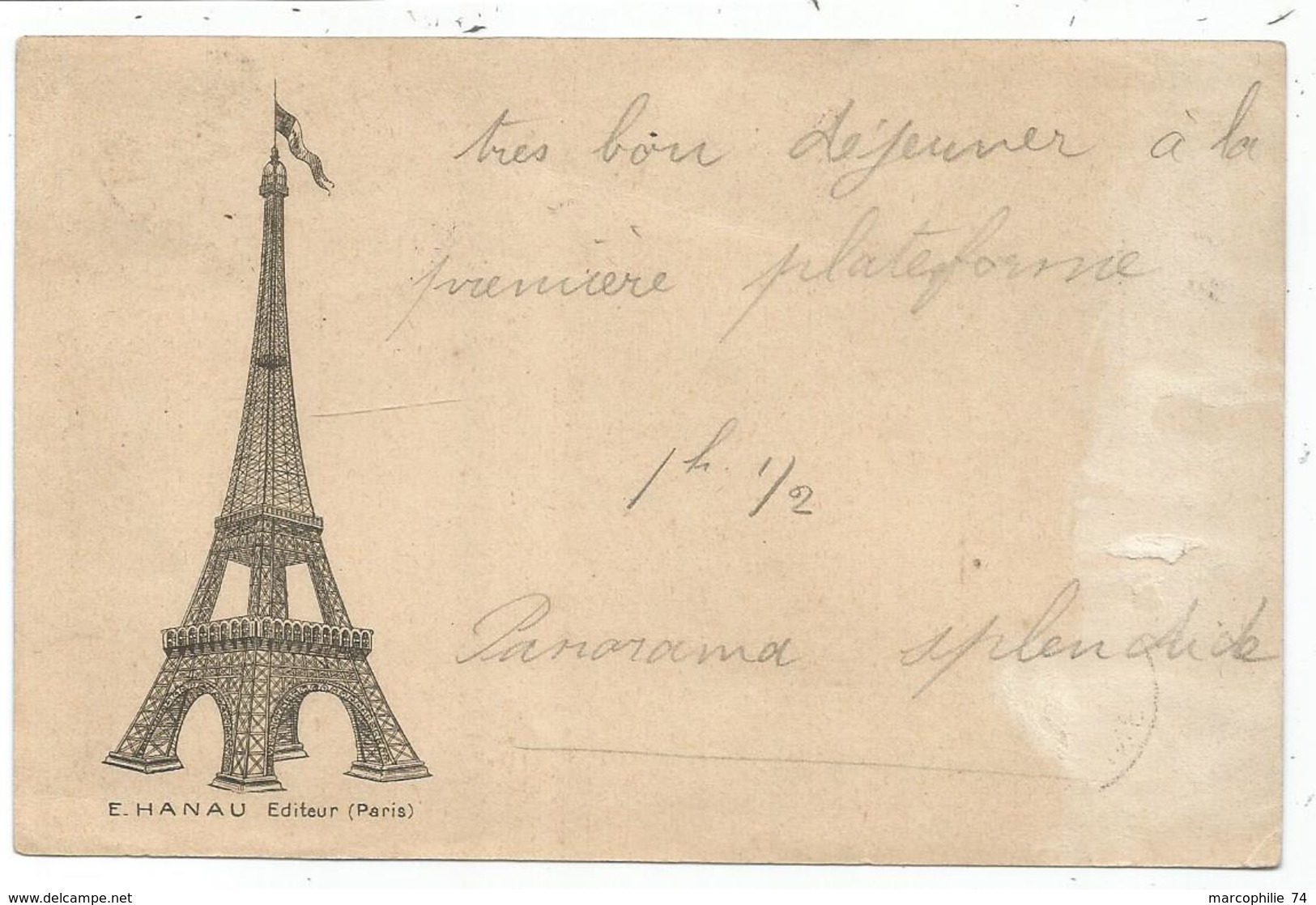 SAGE 10C DAGUIN TRACES DU PISTON PARIS EXPOSITION UNIVelle 31 OCT 1889 CARTE RARE E HANAU TOUR EIFFEL - 1877-1920: Semi Modern Period