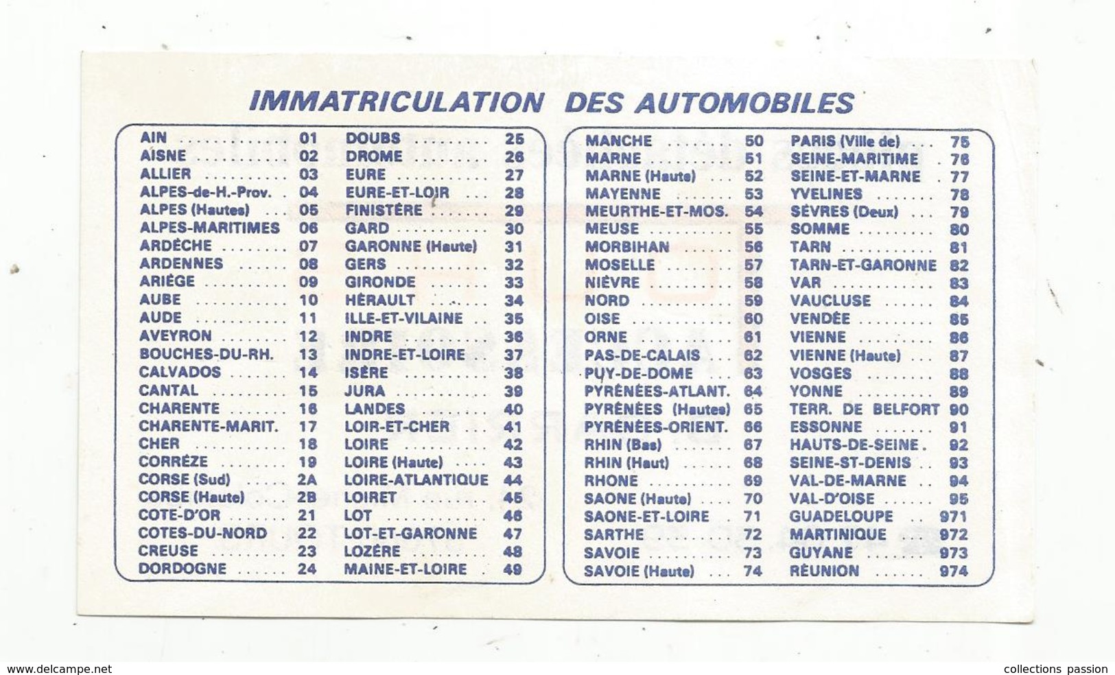 Carte De Visite , Pièces Détachées Automobiles, Tours Accessoires  Barrier,Tours, Verso Immatriculation Des Automobiles - Visiting Cards