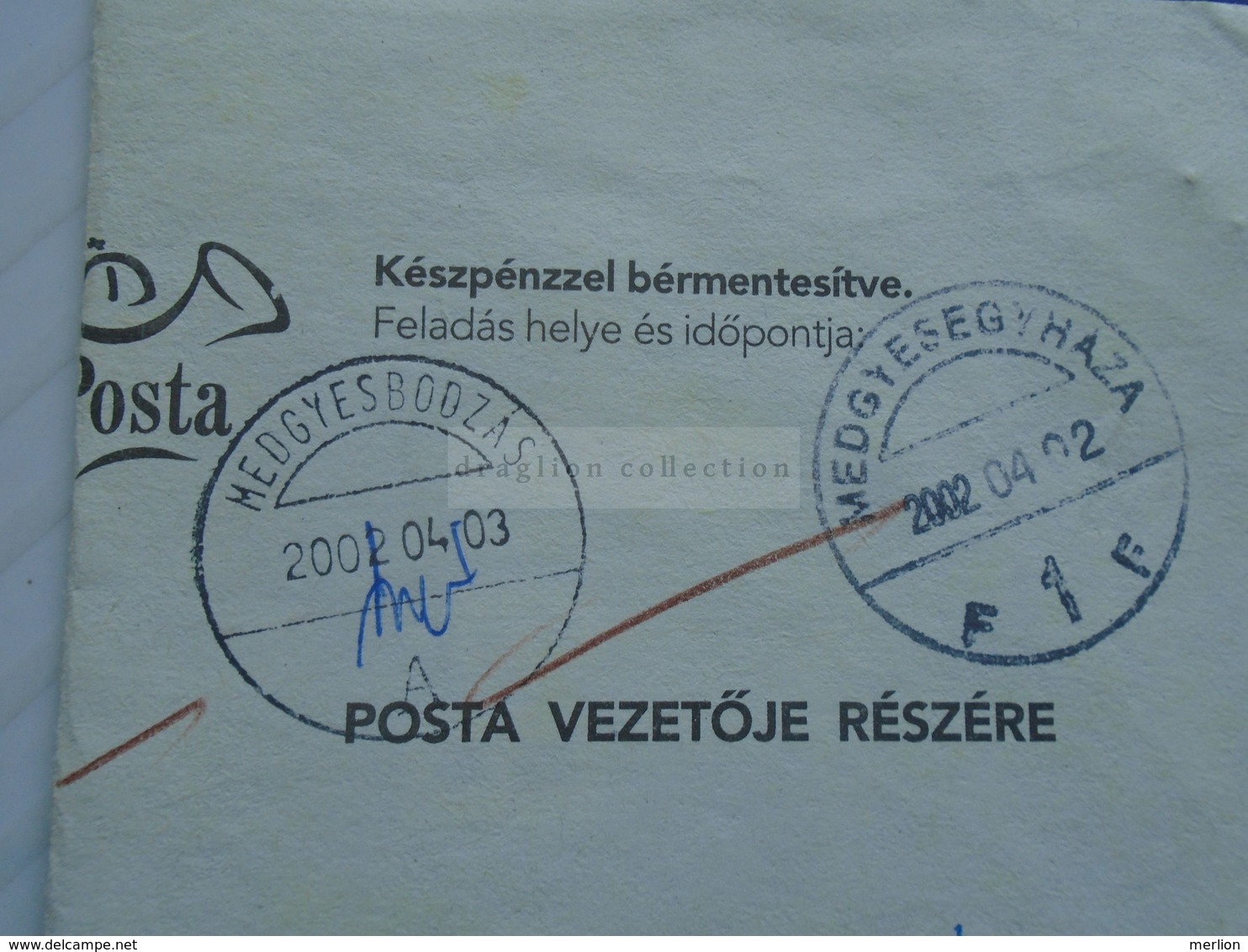 ZA271.30 Hungary  Magyar Posta Advertising Paper Item Spreading Contract SZDSZ - Medgyesbodzás - Lettres & Documents