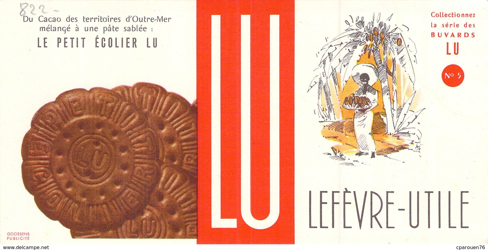 Ancien Buvard Collection LE PETIT ECOLIER LU BISCUIT LEFEVRE UTILE N°5 - Sucreries & Gâteaux