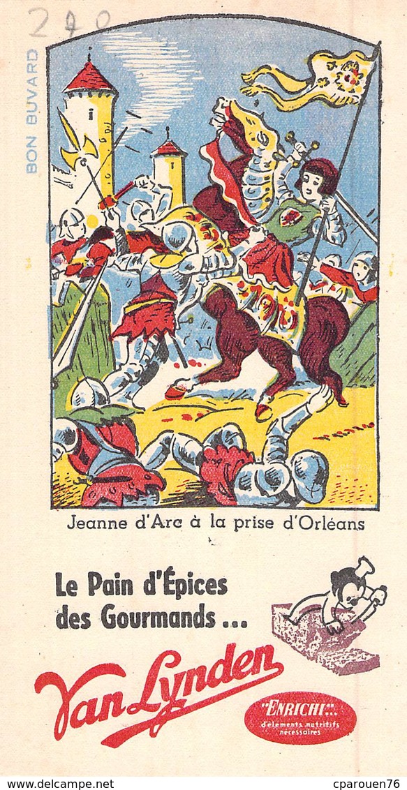 Ancien Buvard Collection PAIN D EPICES VAN LYNDEN JEANNE D ARC A LA PRISE D ORLEANS - Pan De Especias