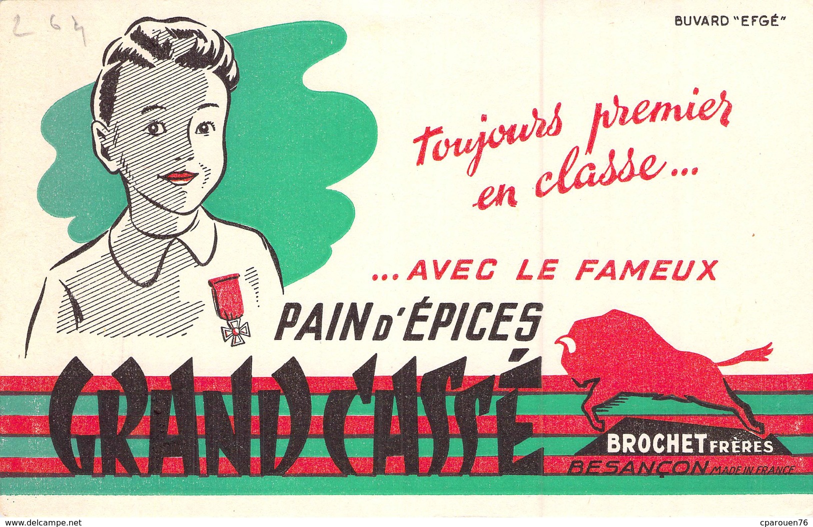 Ancien Buvard Collection PAIN D EPICES GRAND CASSE BROCHET FRERES BESANCON - Pan De Especias