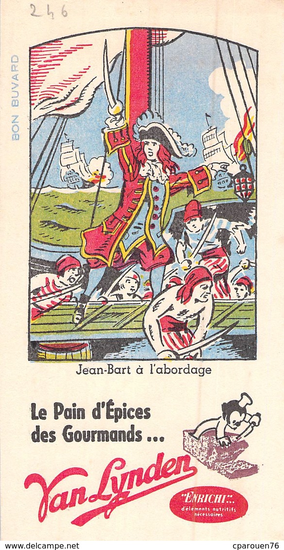 Ancien Buvard Collection PAIN D EPICES VAN LYNDEN JEAN BART A L ABORDAGE CORSAIRE BATEAU - Pain D'épices