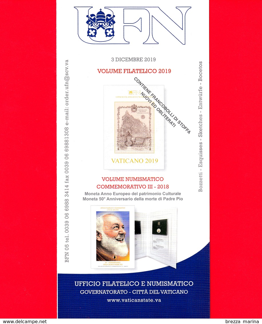 Nuovo - VATICANO - 2019 - Bollettino Ufficiale - Volume Filatelico 2019 - Volume Numismatico III 2018 - BFN 05 - Covers & Documents