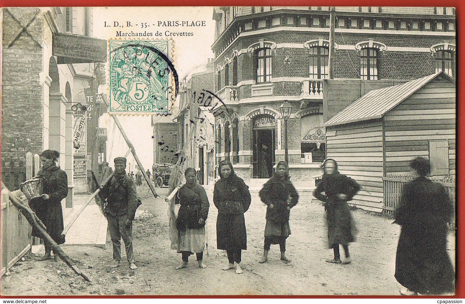 62-LE TOUQUET-PARIS PLAGE -Marchandes De Crevettes - Cpa Voyagée 1905-scans Recto Verso-Paypal Sans Frais - Le Touquet