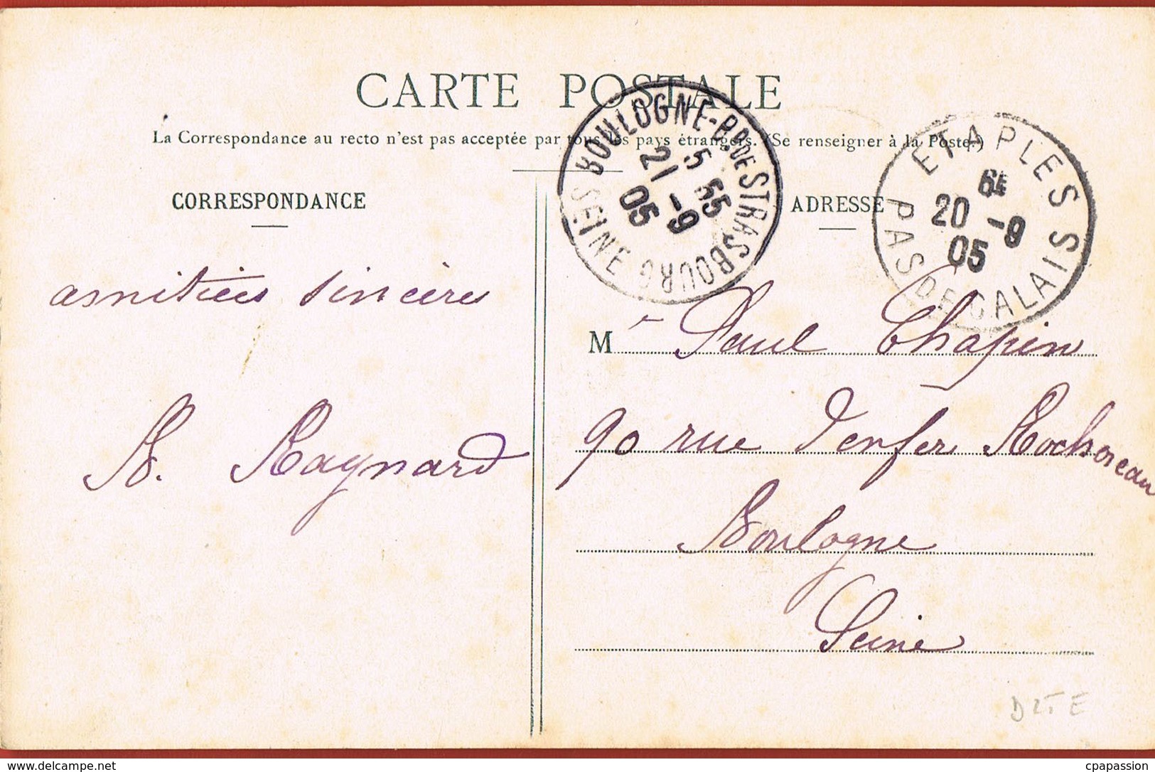 62-LE TOUQUET-PARIS PLAGE -Marchandes De Crevettes - Cpa Voyagée 1905-scans Recto Verso-Paypal Sans Frais - Le Touquet