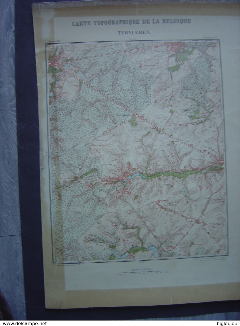 1882 - Ancienne Carte - TERVUEREN - OVERIJSE - HOEILAERT - Cartes Topographiques