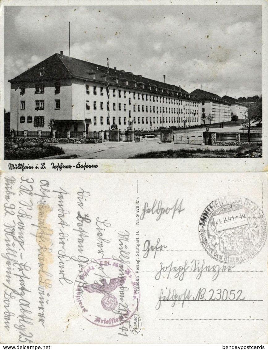 MÜLLHEIM, Teschner Kaserne (1941) AK - Muellheim