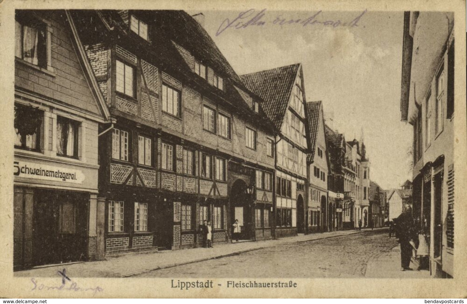 LIPPSTADT, Fleischhauerstrasse (1927) AK - Lippstadt