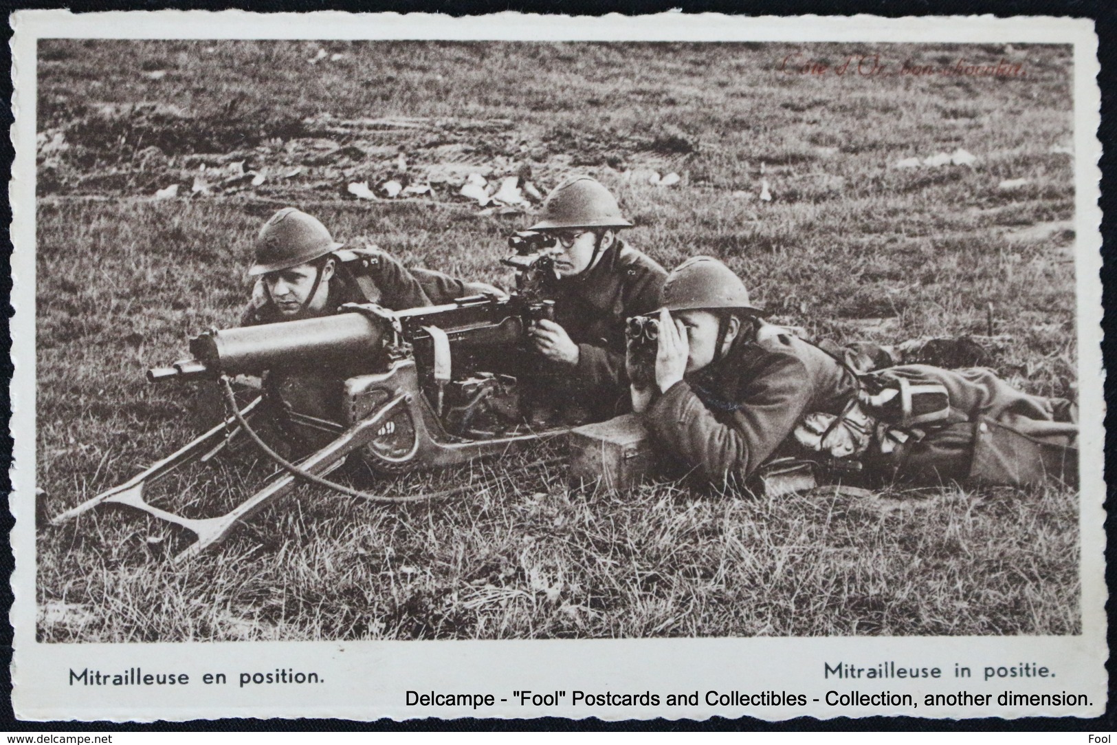 Belgian Army Armée Belge Belgische Leger Mitrailleuse Machinegeweer Machine Gun - Manoeuvres