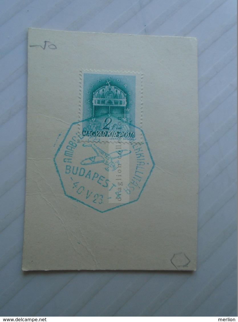 ZA272.20 Hungary  Special Postmark   Airplane  1940 - Altri & Non Classificati