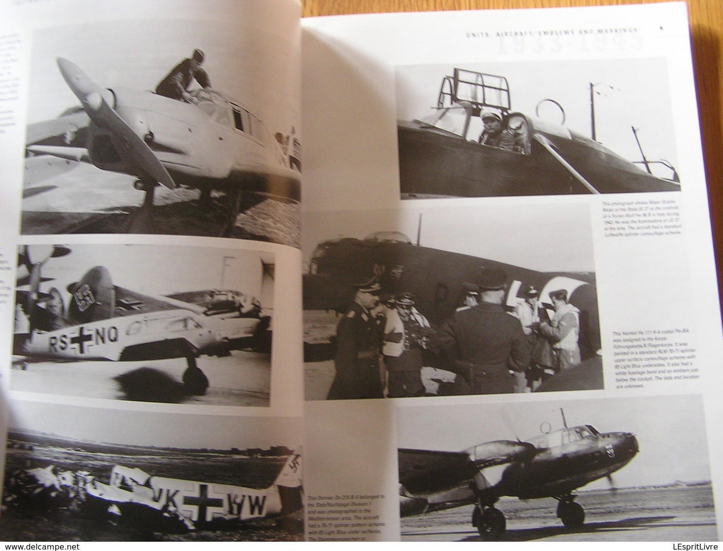 LUFTWAFFE SUPPORT UNITS Aircraft Emblems And Markings 1933 1945 Guerre 40 45 Aviation Allemande Avion Storch JU 52 FW200 - Oorlog 1939-45