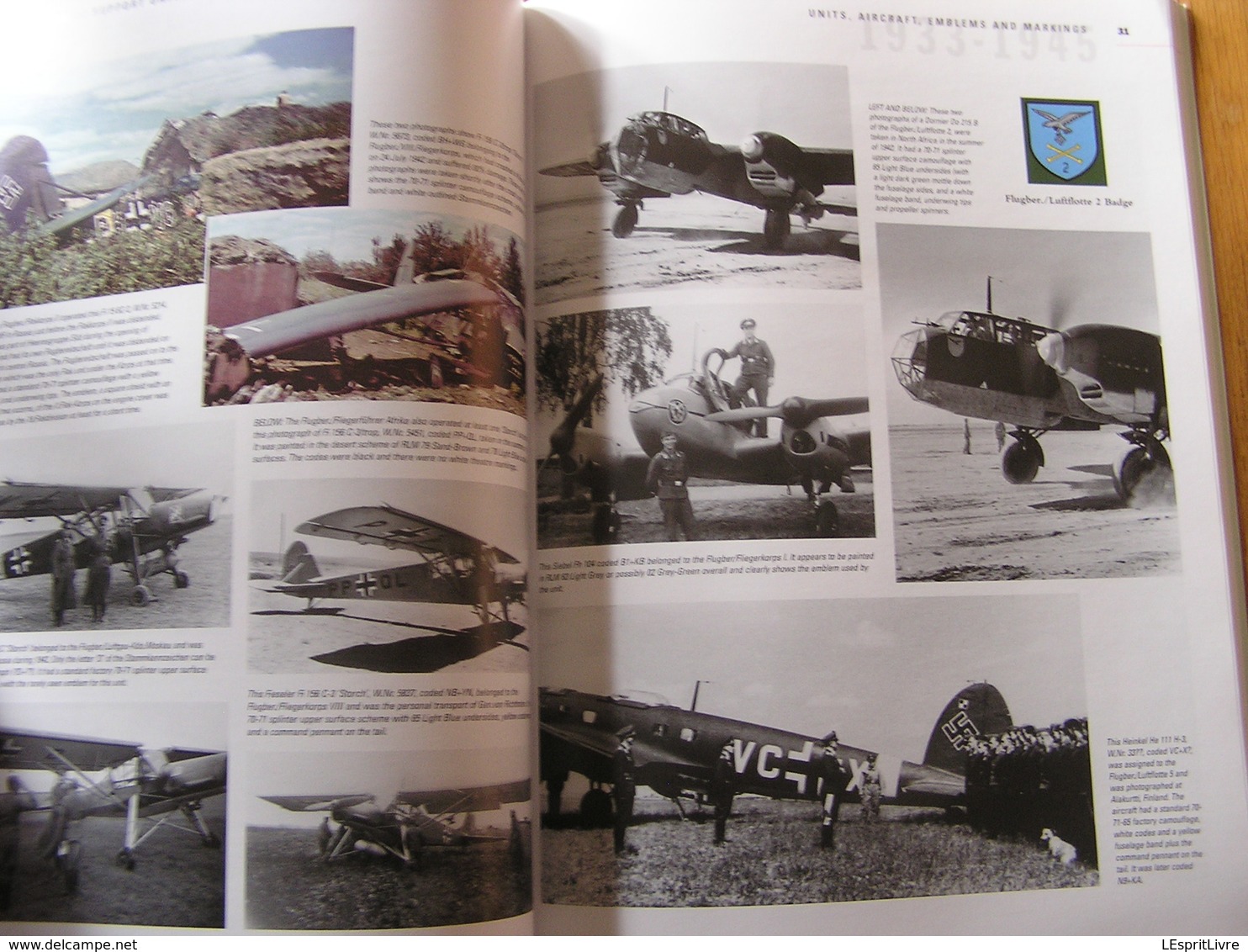 LUFTWAFFE SUPPORT UNITS Aircraft Emblems and Markings 1933 1945 Guerre 40 45 Aviation Allemande Avion Storch JU 52 FW200