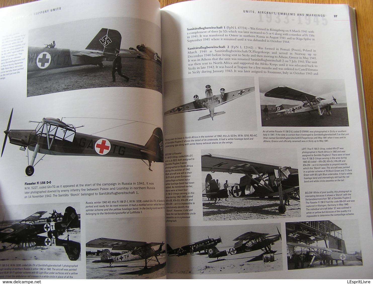 LUFTWAFFE SUPPORT UNITS Aircraft Emblems and Markings 1933 1945 Guerre 40 45 Aviation Allemande Avion Storch JU 52 FW200