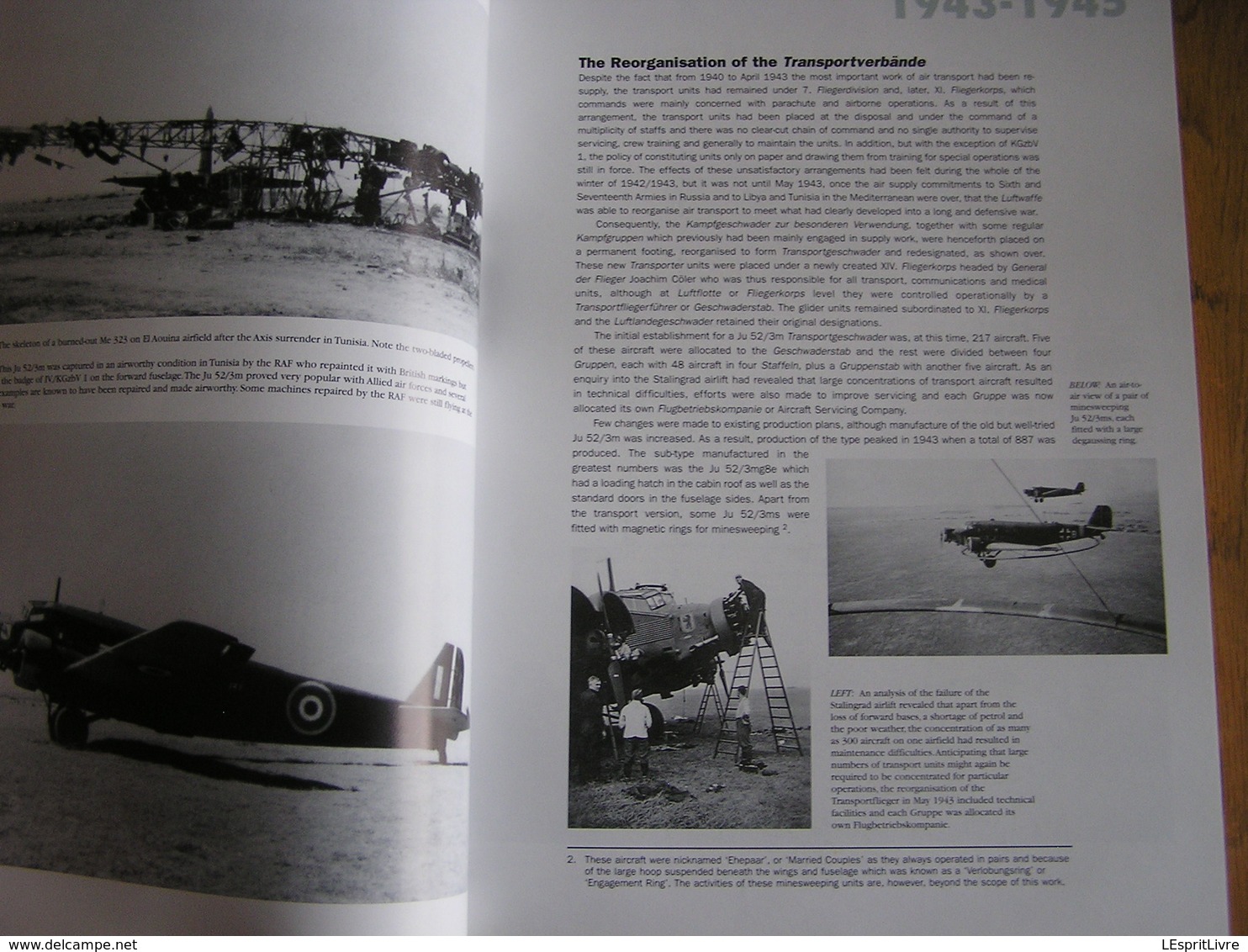 LUFTWAFFE TRANSPORT UNITS 1943 1945 Vol 2 Aircraft Transporter Marking Guerre 40 45 Aviation Allemande Avion JU 52 ME