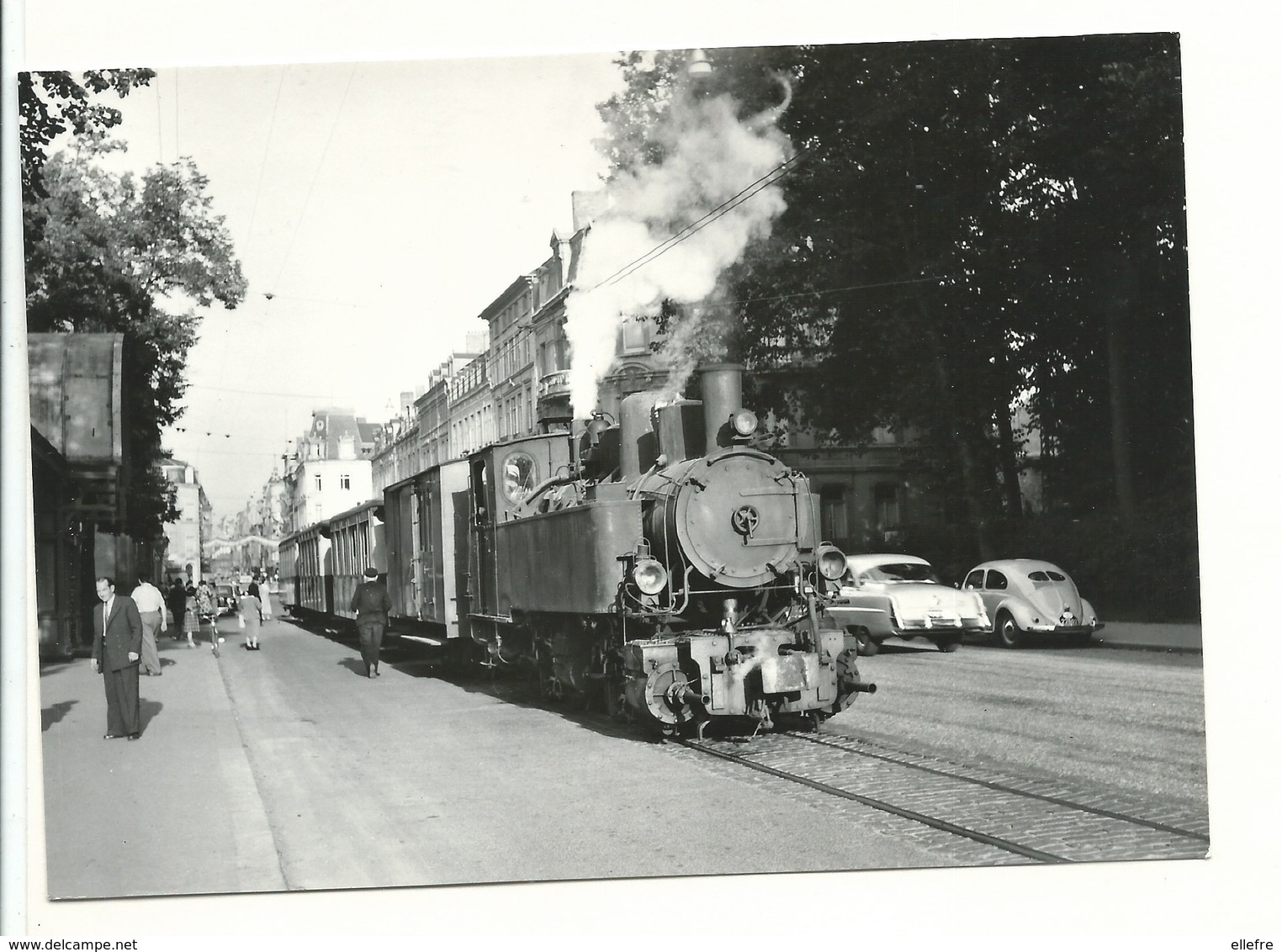 CPSM Carte Photo BVA 48/13113 Luxembourg - Ville Train Tracté Par Une Locomotive Mallet 020 + 0.20 8/8/53 Photo Bazin - Luxembourg - Ville