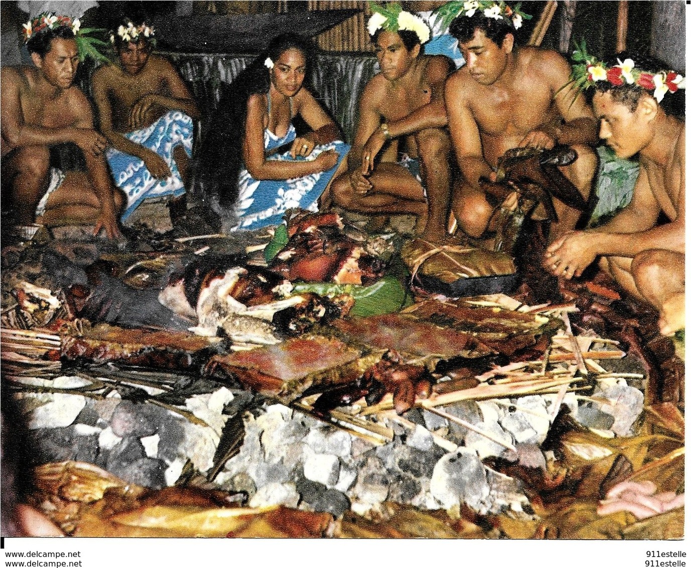 TAHITI  -  UN GRAND DEJEUNER ,  PUBLICITE LABORATOIRE  BRUNEAU .  , - Tahiti