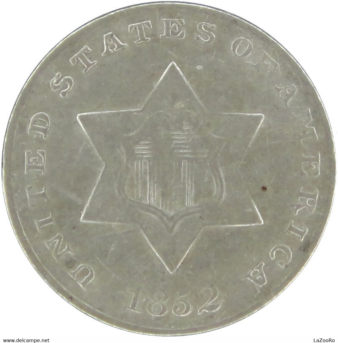 LaZooRo: United States Of America 3 Cents 1852 VF / XF - Silver - E.Cents De 2, 3 & 20