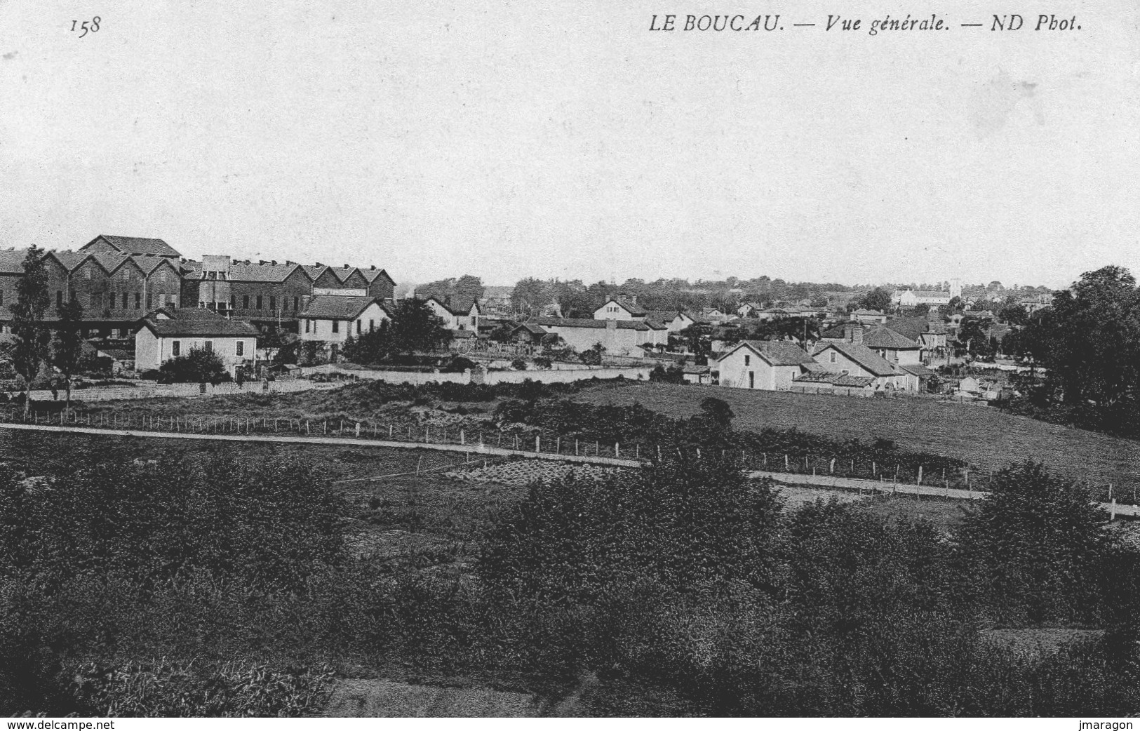 BOUCAU - Vue Générale  - ND  158- écrite 1916 - Tbe - Boucau