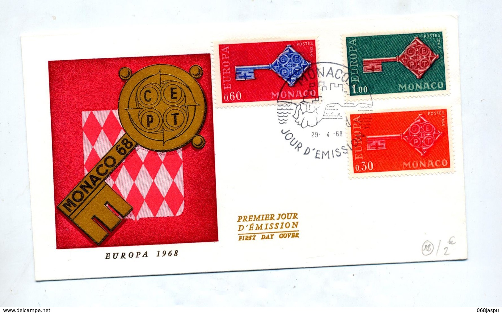 Lettre Fdc 1968 Europa - FDC