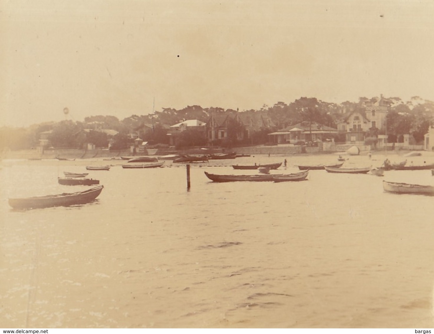 Photo Vers 1900 Barques à Arcachon - Lieux