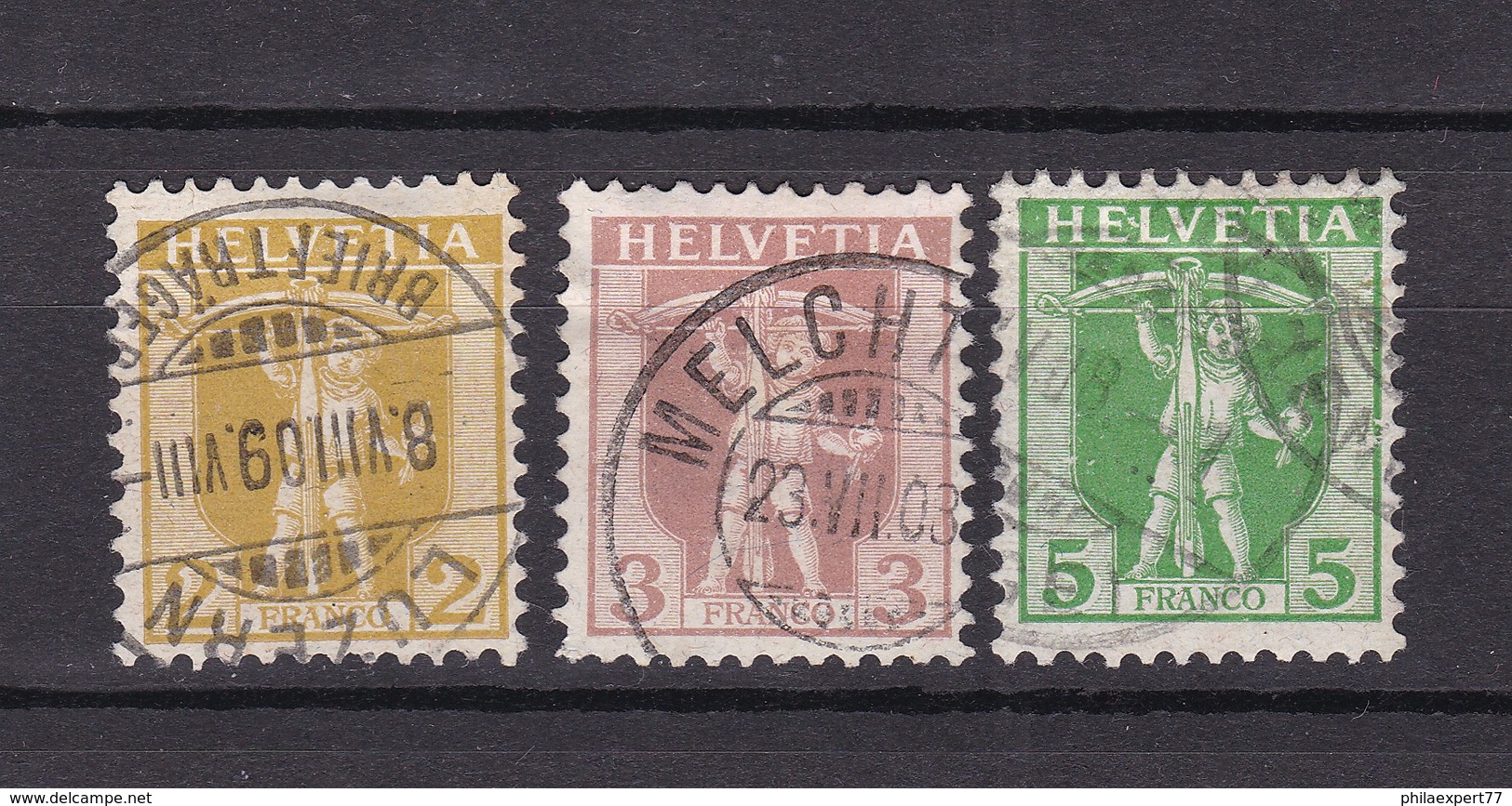 Schweiz - 1907 - Michel Nr. 95/97 - Gest. - Used Stamps