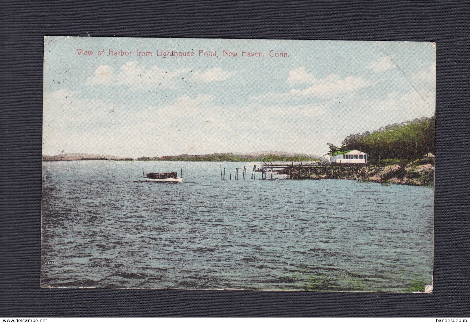 View Of Harbor From Ligthouse Point New Haven Connecticut (  Ref 40645) - New Haven