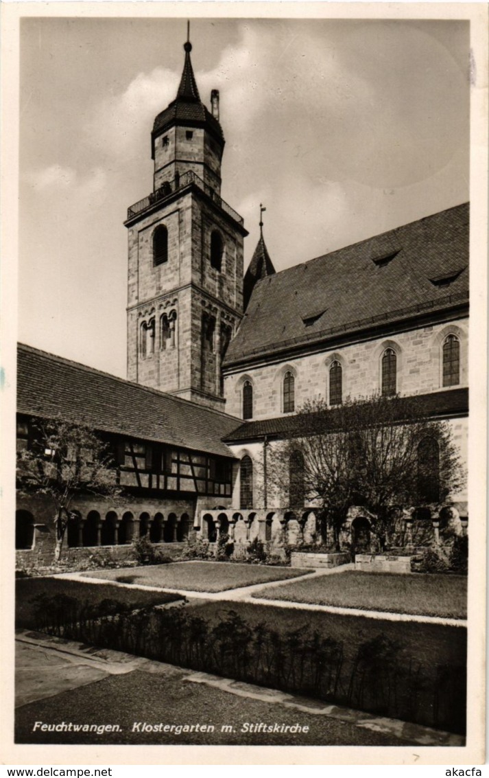 CPA AK Feuchtwangen - Klostergarten M. Stiftskirche GERMANY (962532) - Feuchtwangen