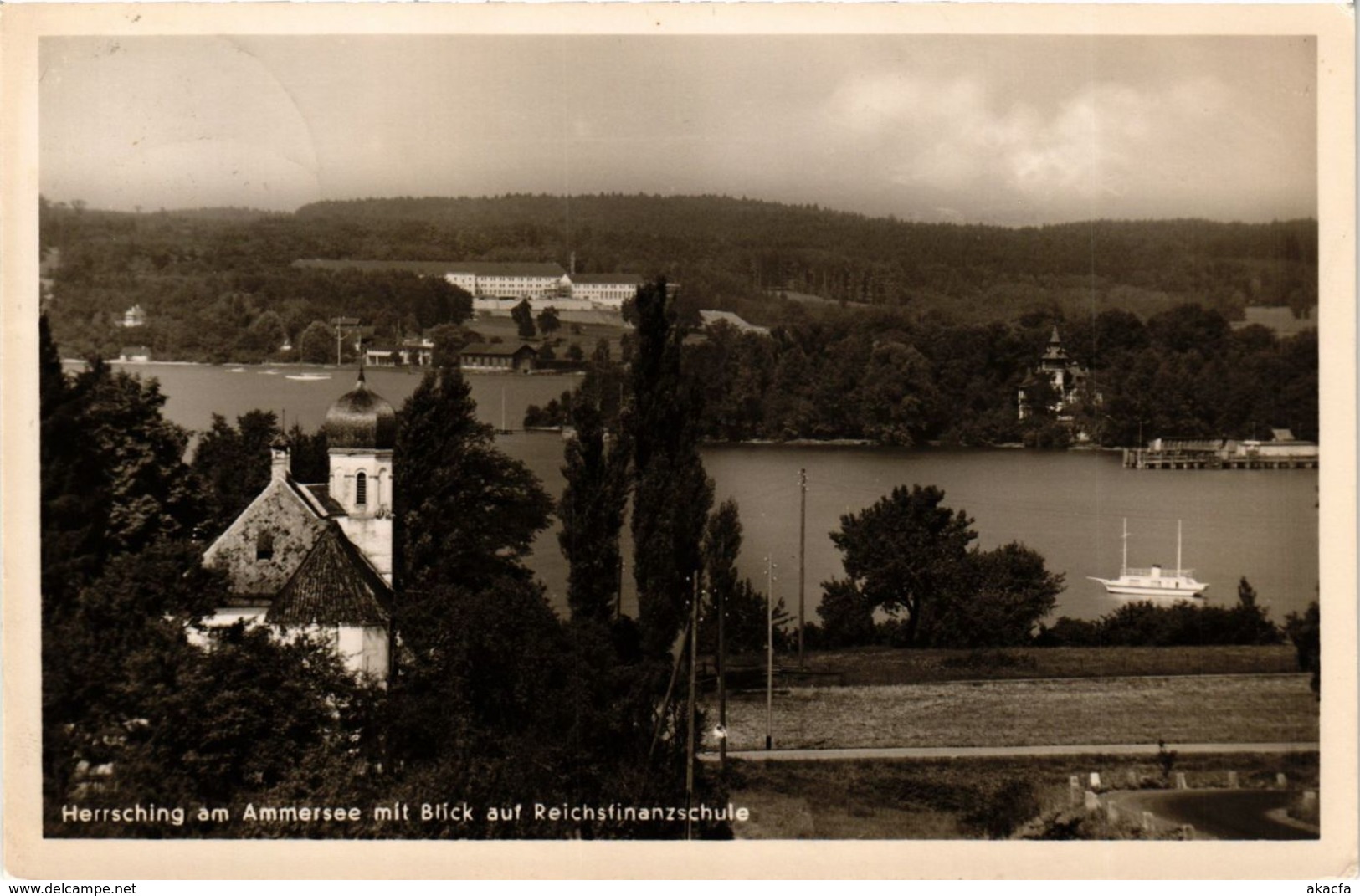 CPA AK Herrsching Am Ammersee Mit Blick Auf Reichsfinanzschule GERMANY (962563) - Herrsching