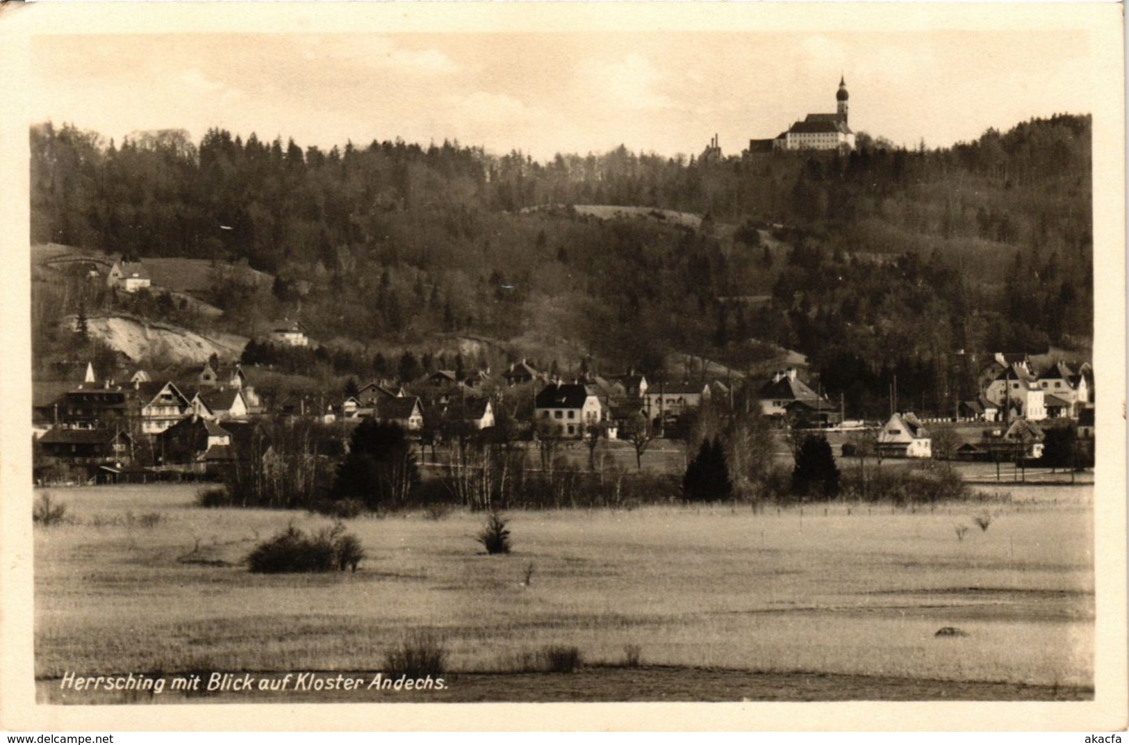 CPA AK Herrsching Am Ammersee Mit Blick Auf Kloster Andechs GERMANY (962579) - Herrsching