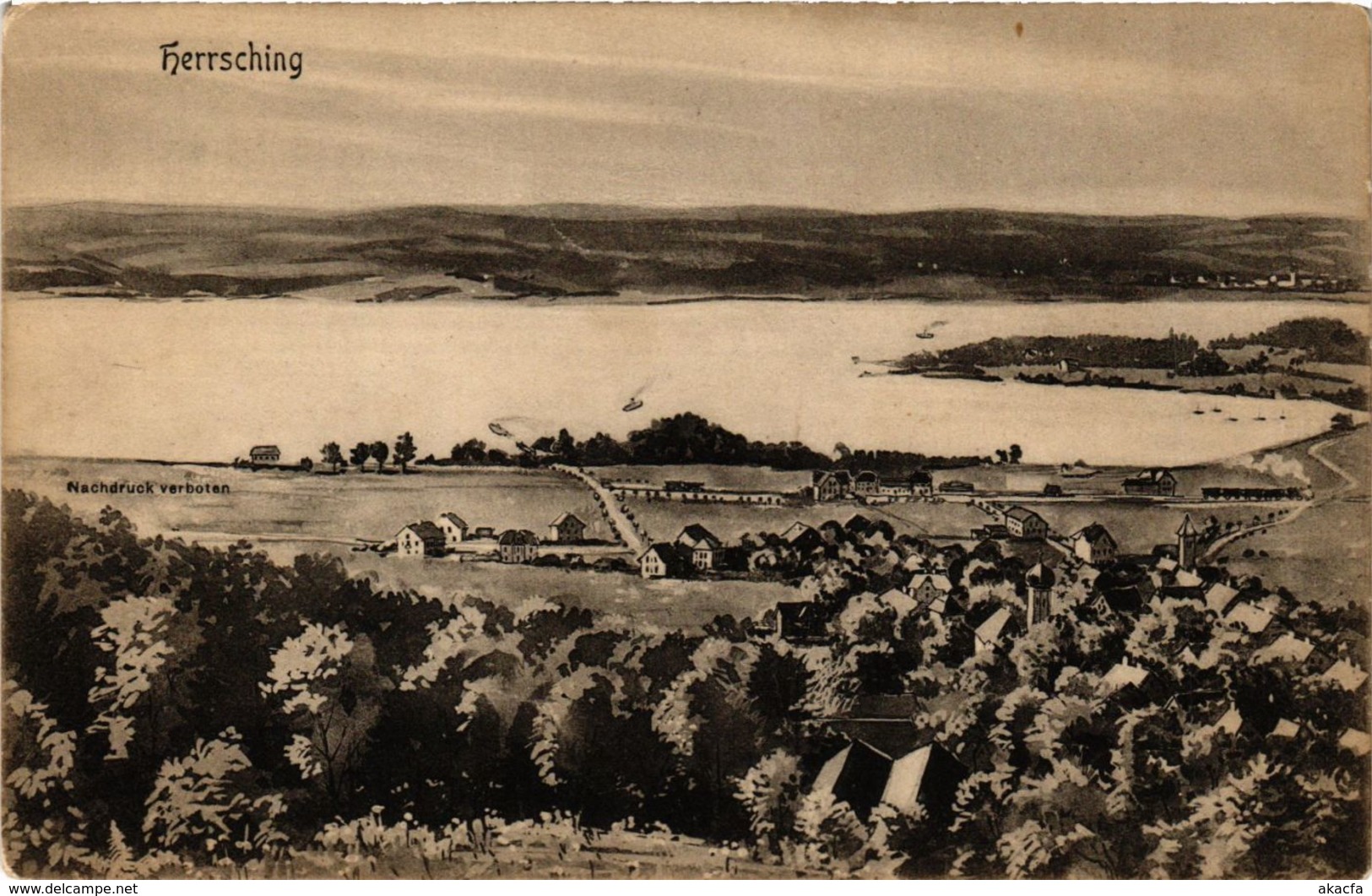 CPA AK Herrsching Am Ammersee - Totalansicht GERMANY (962583) - Herrsching