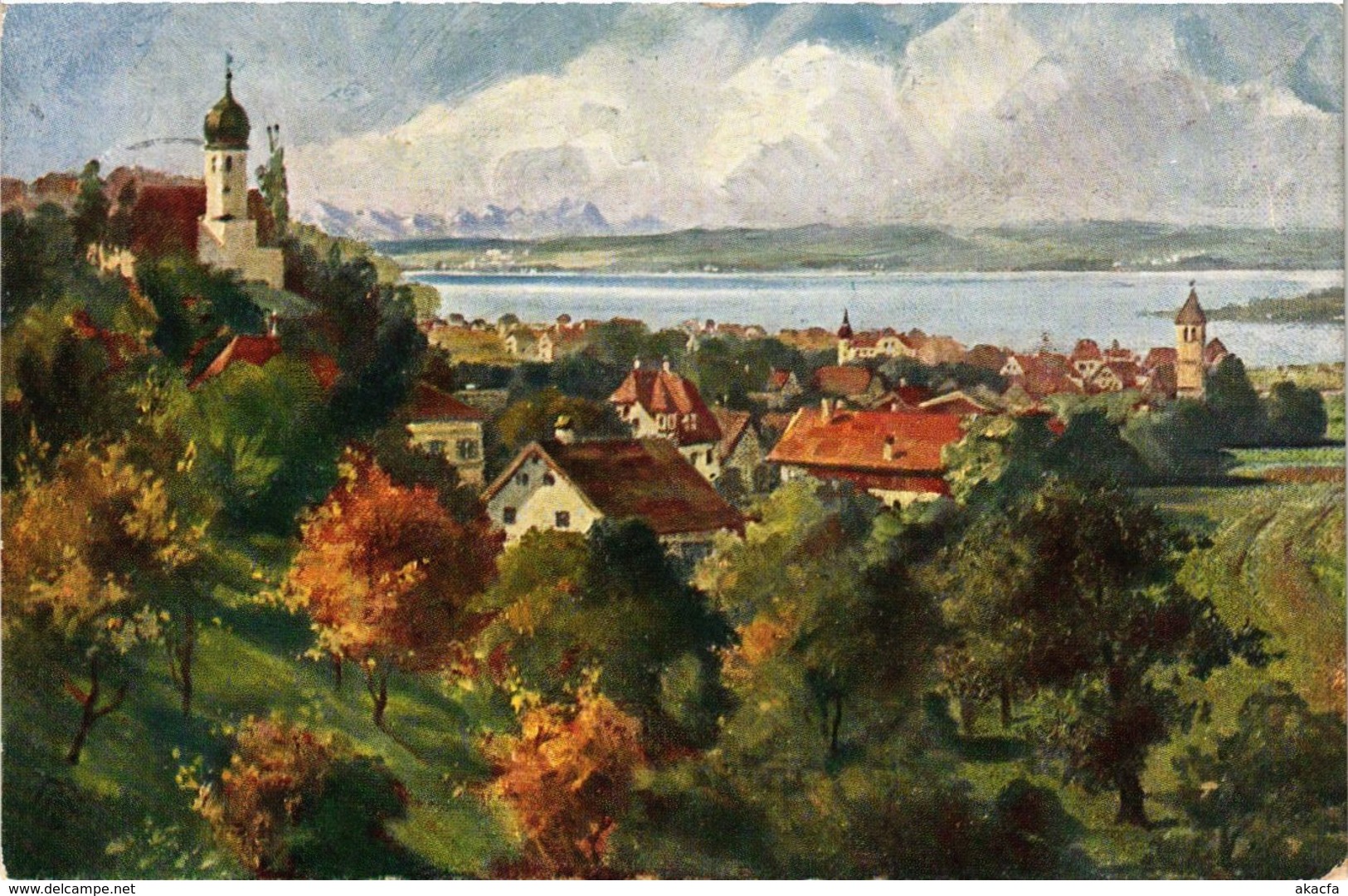 CPA AK Herrsching Am Ammersee Mit Blick Auf Diessen GERMANY (962584) - Herrsching