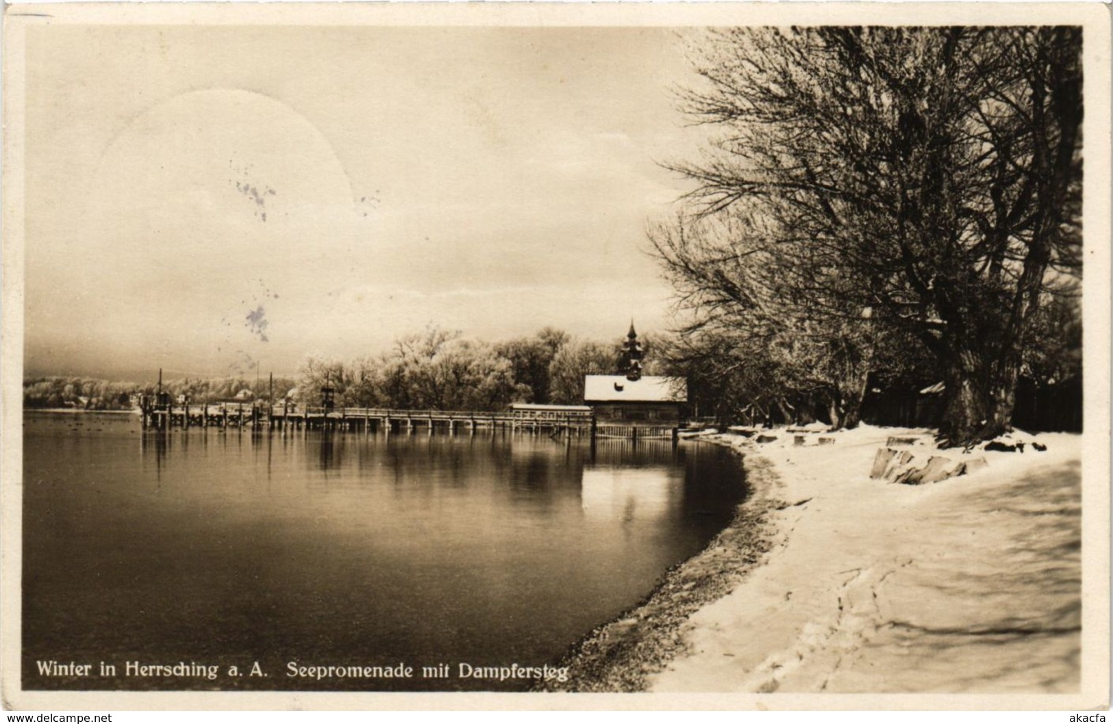 CPA AK Herrsching Am Ammersee - Seepromenade Mit Dampfersteg GERMANY (962585) - Herrsching